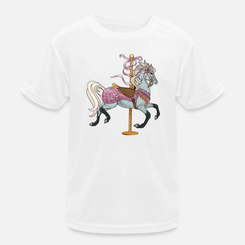 Karussellpferd Kinder Funktions-T-Shirt