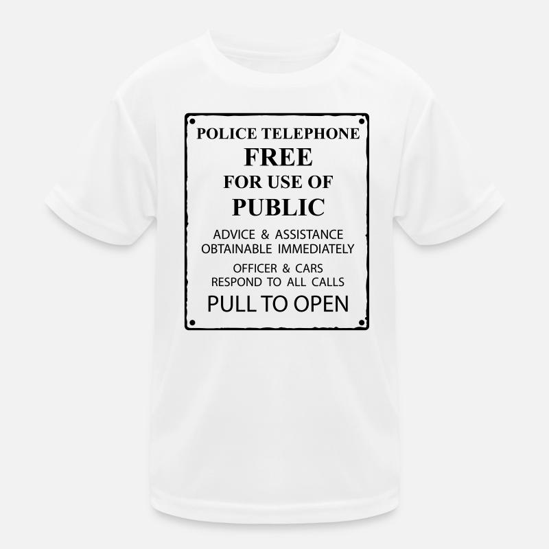 texte de la zone de police T-shirt sport Enfant