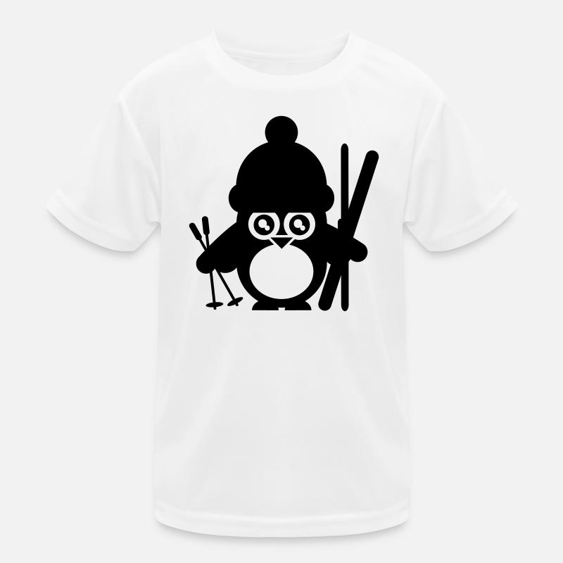 wintersport humor pinguin Kinder Funktions-T-Shirt