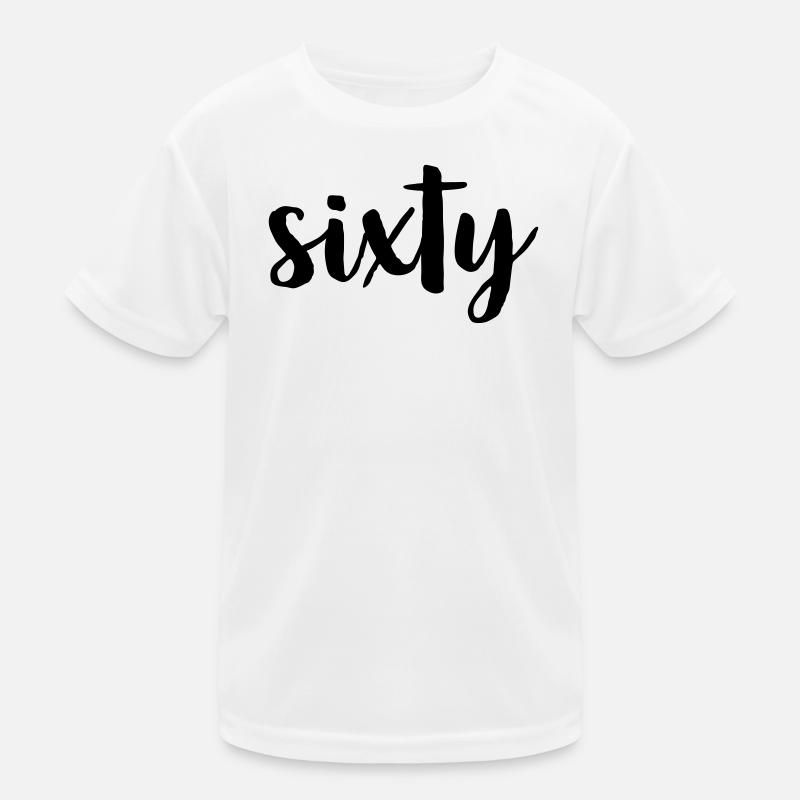 60 sixty 60.Geburtstag Geschenk Zahl 60 Nummer Kinder Funktions-T-Shirt