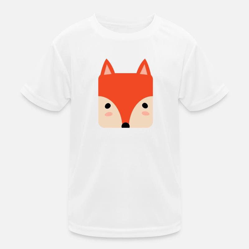 Fuchs - Kinder Funktions-T-Shirt - Weiß