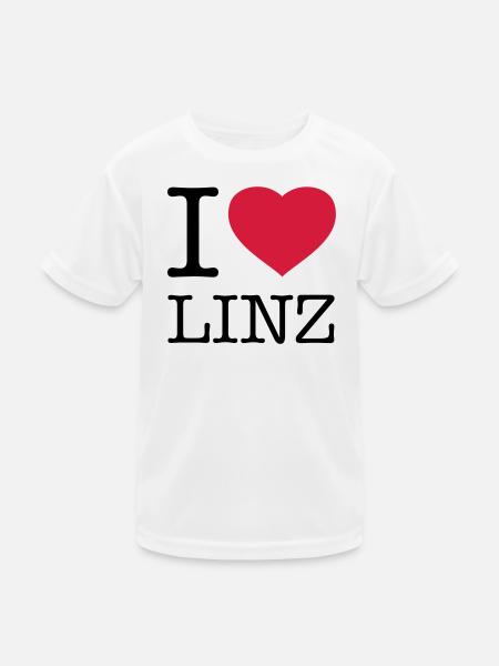 I LOVE LINZ Austria Österreich - Kids Functional T-Shirt - white - Front