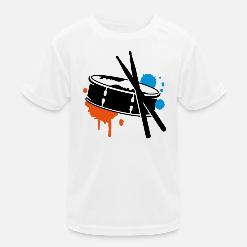 A drum and sticks as a graffiti Kids Functional T-Shirt