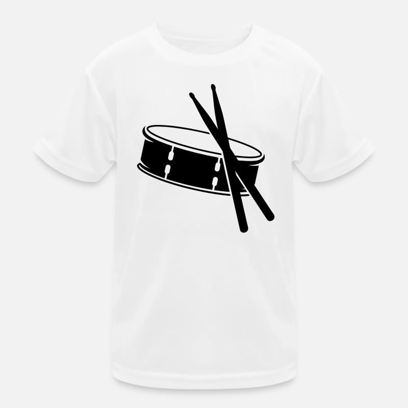 Trommel und Sticks Kinder Funktions-T-Shirt
