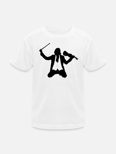 violinist - Kids Functional T-Shirt - white - Front