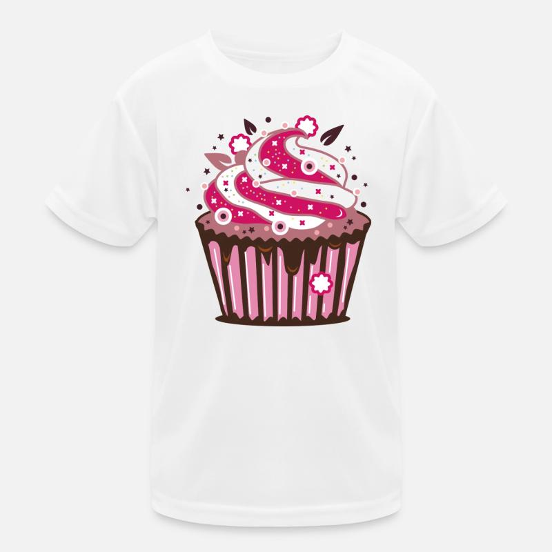 A cupcake with frosting Kids Functional T-Shirt