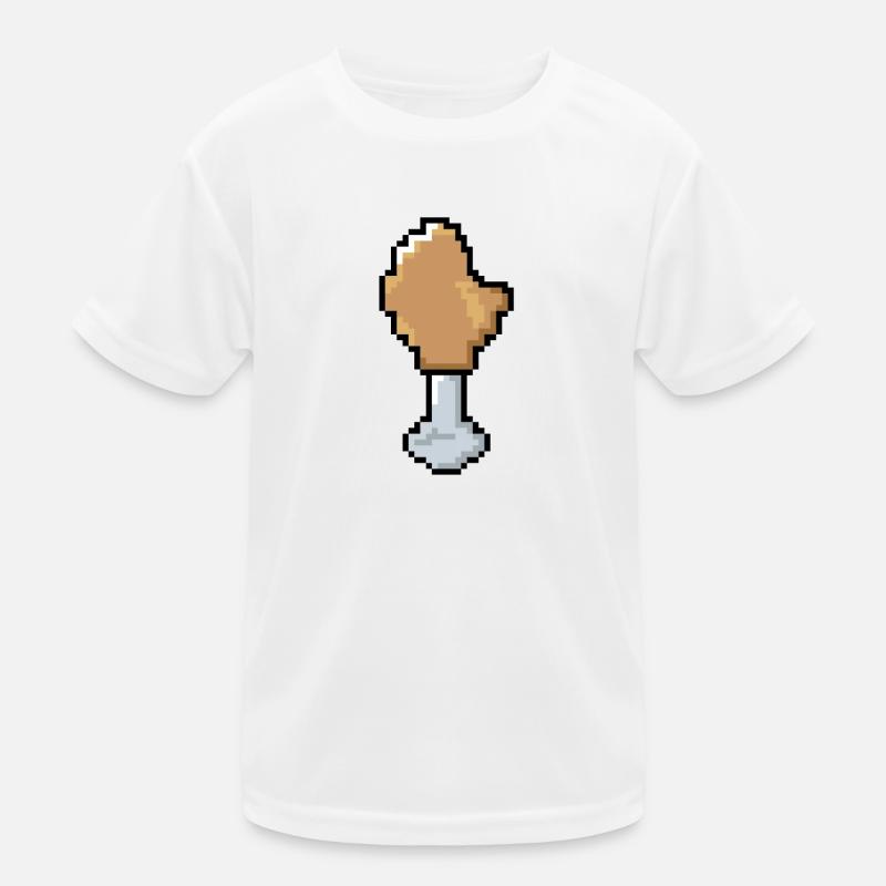 Pixel - Hähnchenkeule Kinder Funktions-T-Shirt