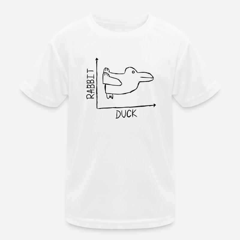 Rabbit Duck - Kinder Funktions-T-Shirt - Weiß