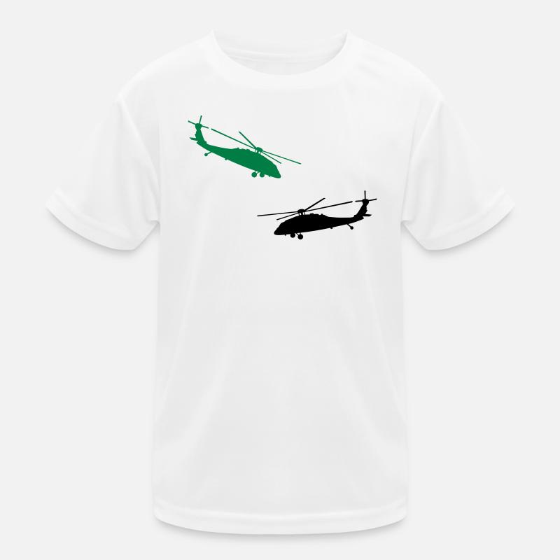 hélicoptère - T-shirt sport Enfant - blanc