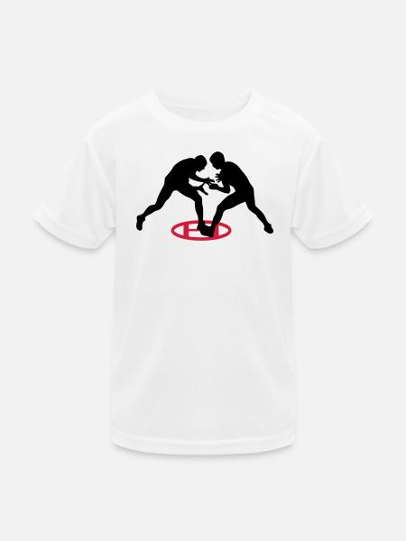 Greco-Roman wrestling - Kids Functional T-Shirt - white - Front