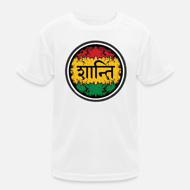 Indian Peace Lettering Reggae Kids Functional T-Shirt