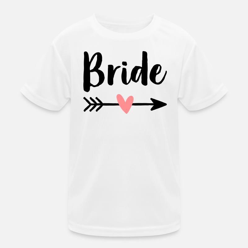 Bride Amor Pfeil Junggesellenabschied Geschenk - Kinder Funktions-T-Shirt - Weiß