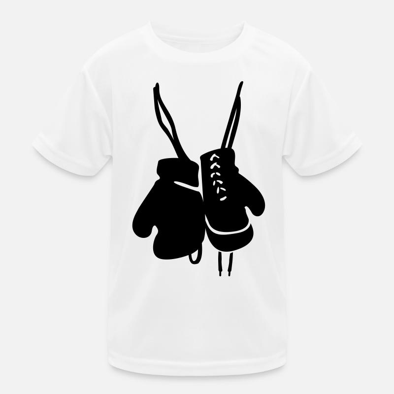 Boxhandschuhe - Kinder Funktions-T-Shirt - Weiß