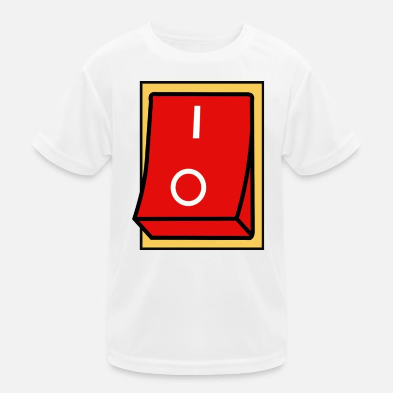 ON - OFF SCHALTER Kinder Funktions-T-Shirt