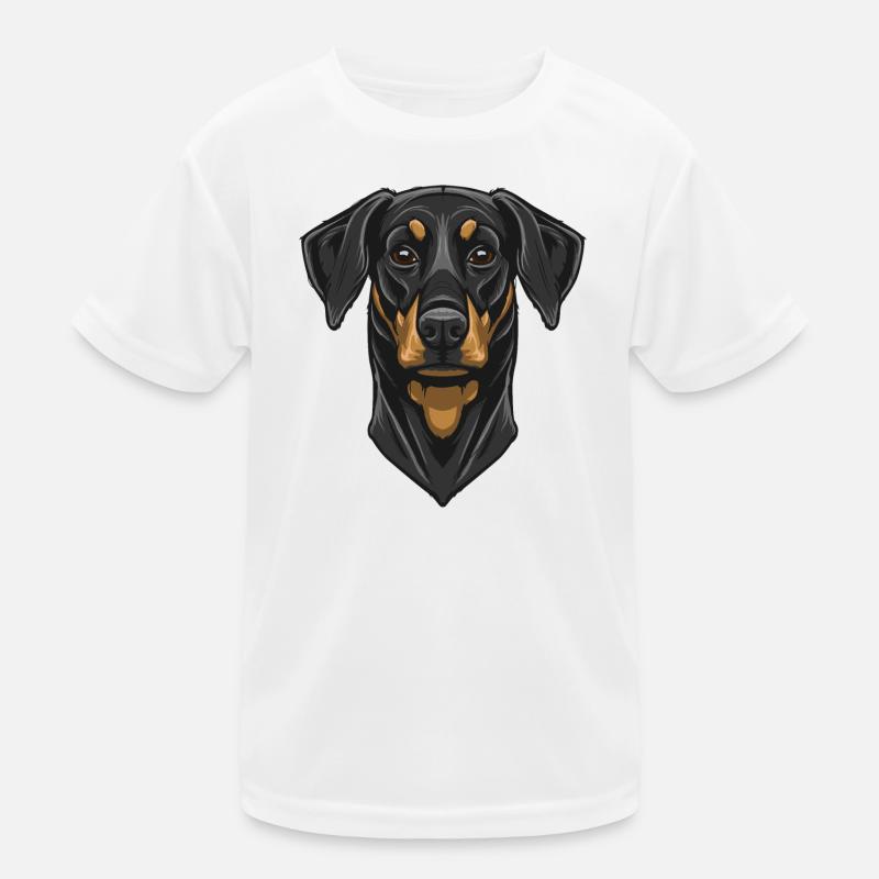 Dobermann Kinder Funktions-T-Shirt