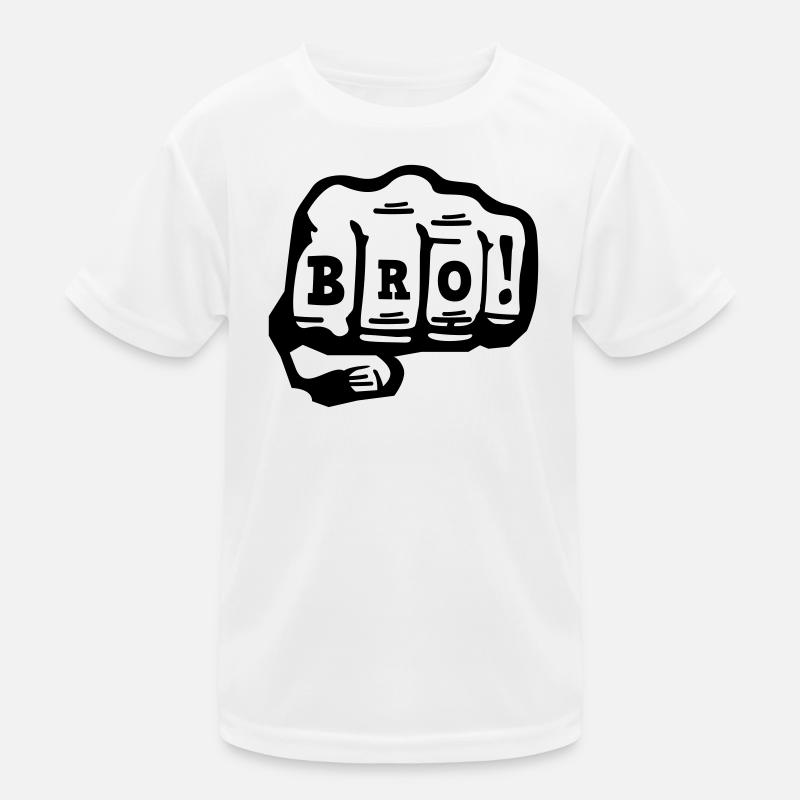 bro - Kinder Funktions-T-Shirt - Weiß