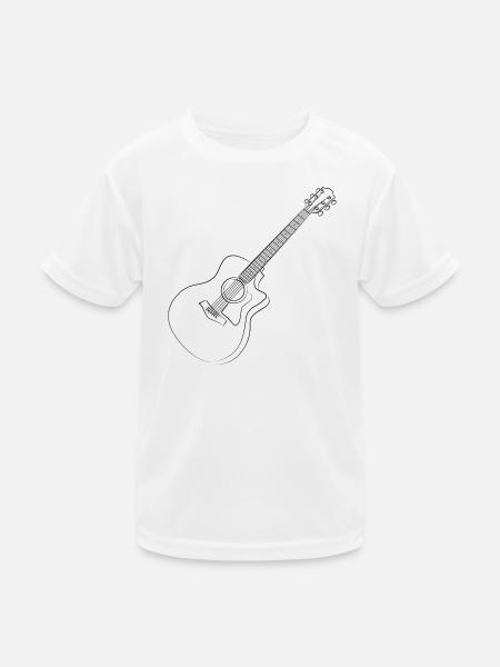 guitare - T-shirt sport Enfant - blanc