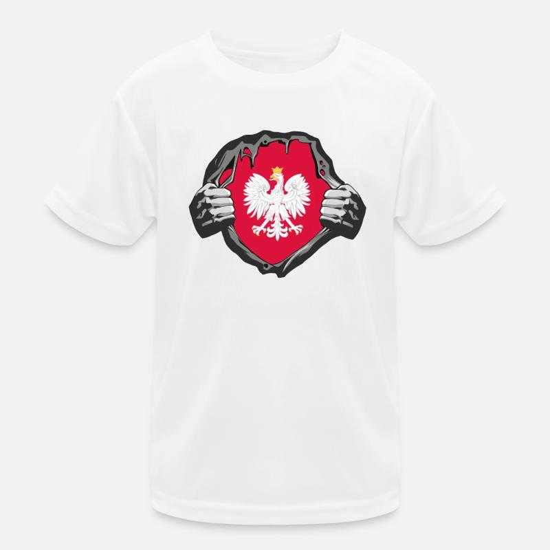Pologne Poitrine / Cadeau Varsovie Cracovie T-shirt sport Enfant