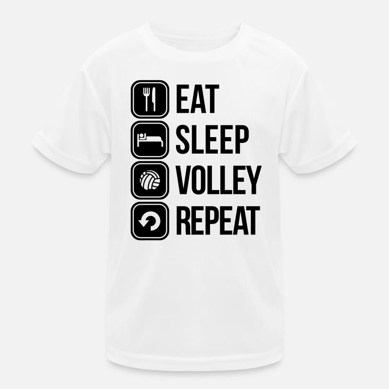 eat sleep volley repeat Kids Functional T-Shirt