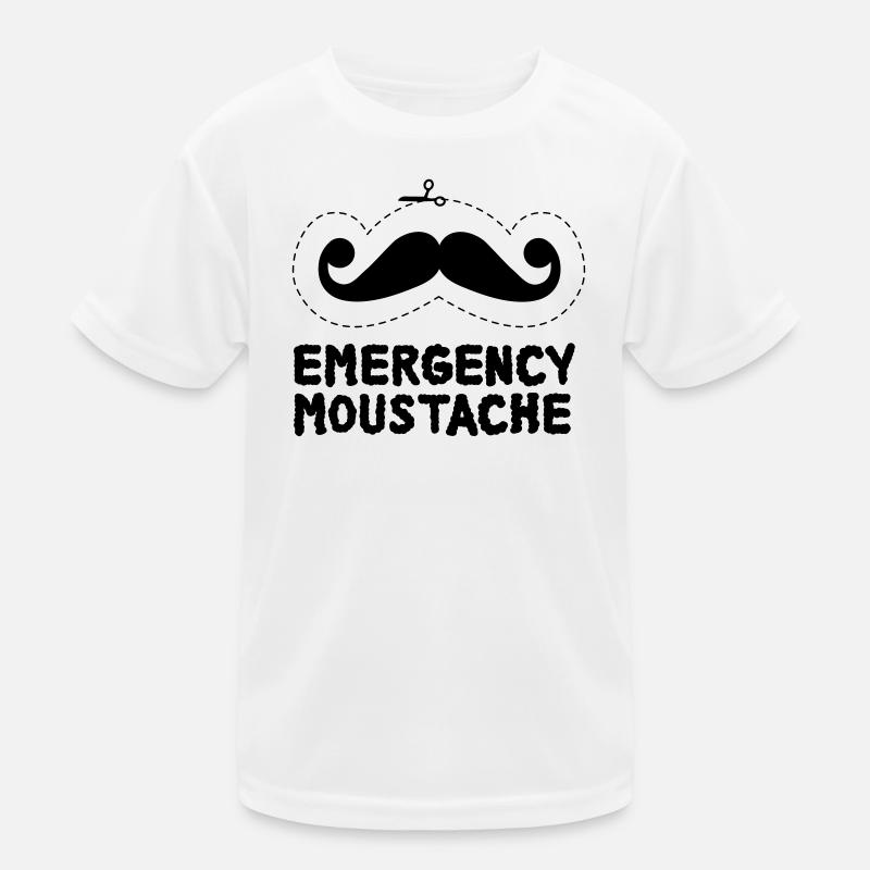 Schnurrbart Kinder Funktions-T-Shirt