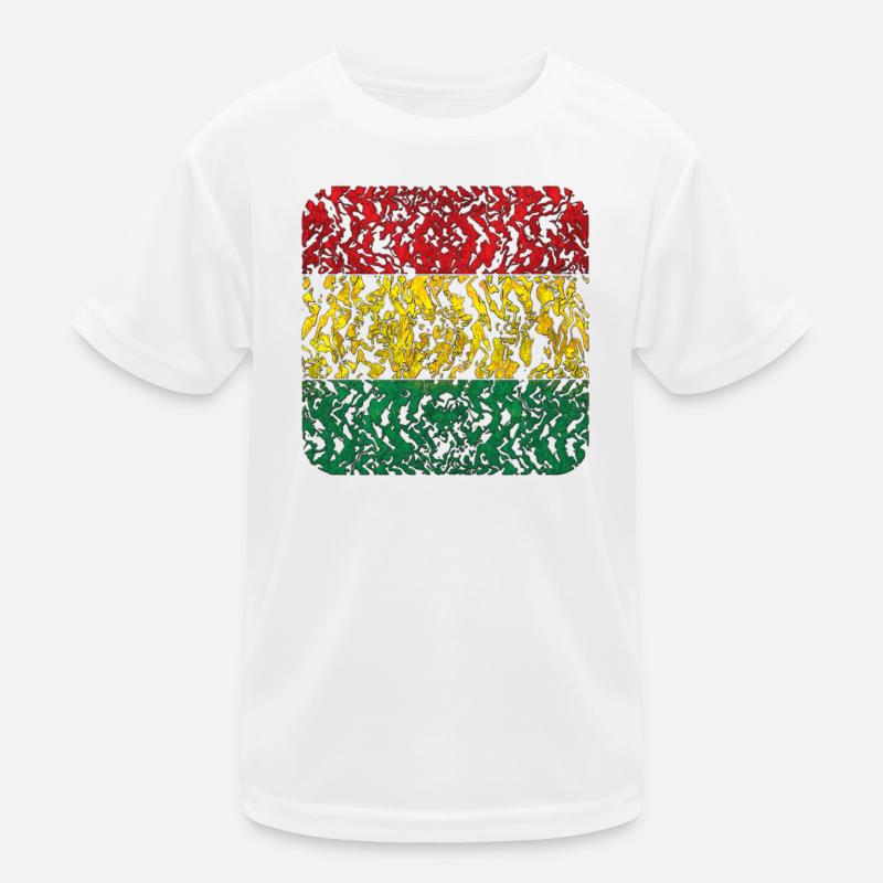 Abstraktes Rasta Muster in Farben Kinder Funktions-T-Shirt