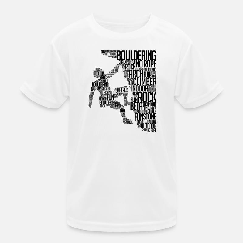 Boulder Klettern Bergsteigen Felsklettern Spruch Kinder Funktions-T-Shirt
