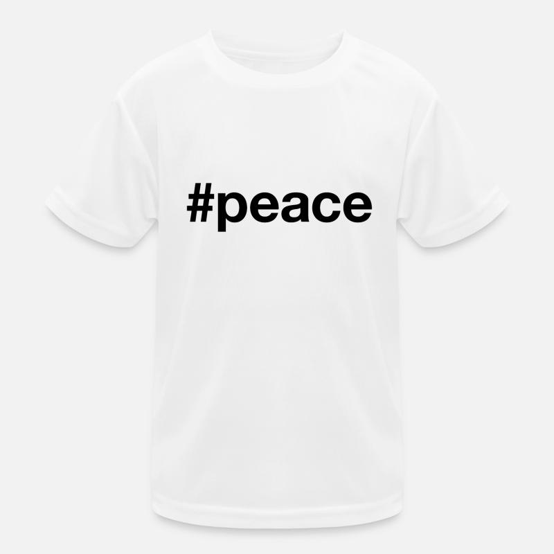 PEACE Hashtag Kinder Funktions-T-Shirt