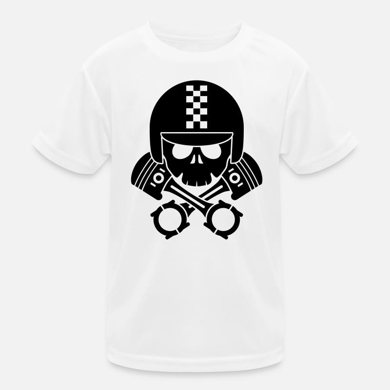 schädel helm kolben Kinder Funktions-T-Shirt