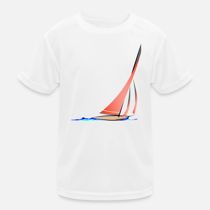 Segelboot Geschwindigkeit Kinder Funktions-T-Shirt