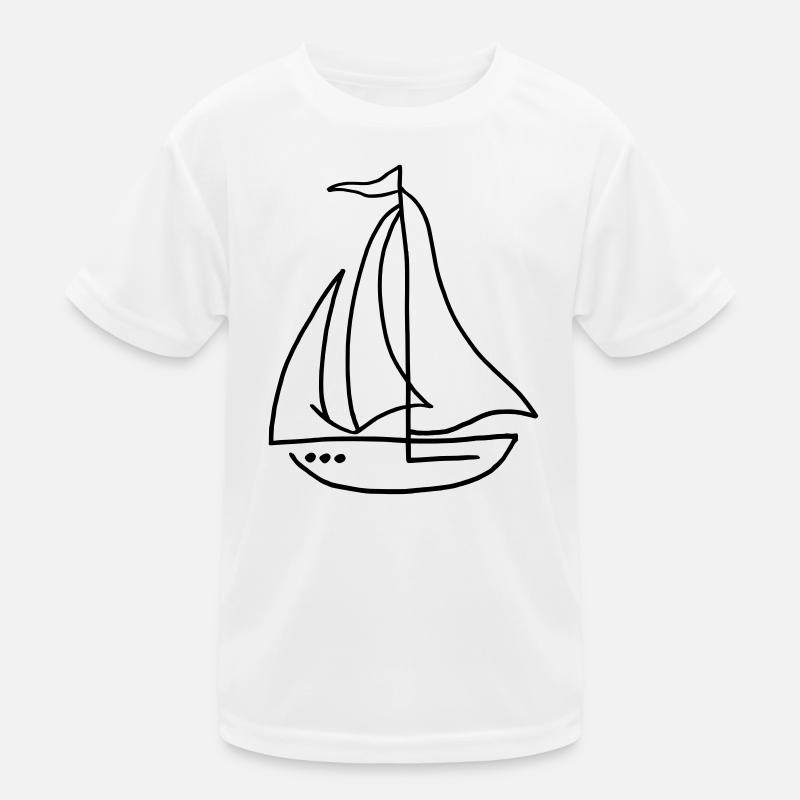 Sailboat sailing ship Kids Functional T-Shirt