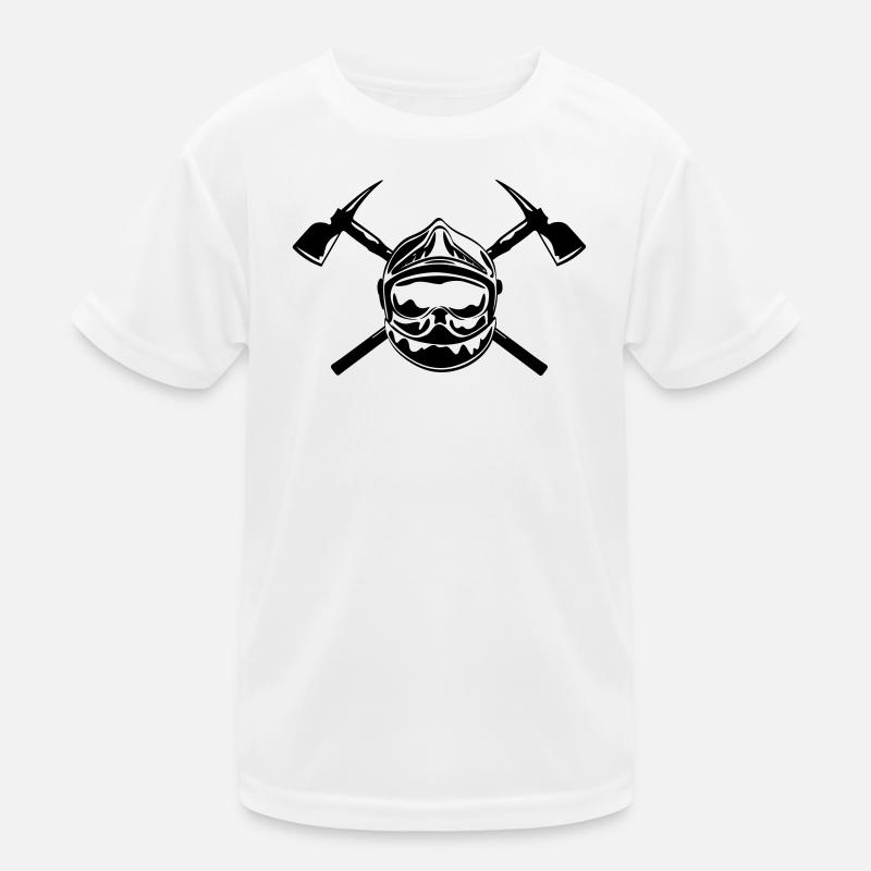 casque_pompier_2 haches T-shirt sport Enfant