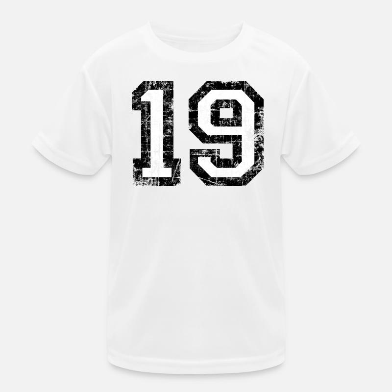 Number 19 number nineteen 19th birthday nineteenth Kids Functional T-Shirt