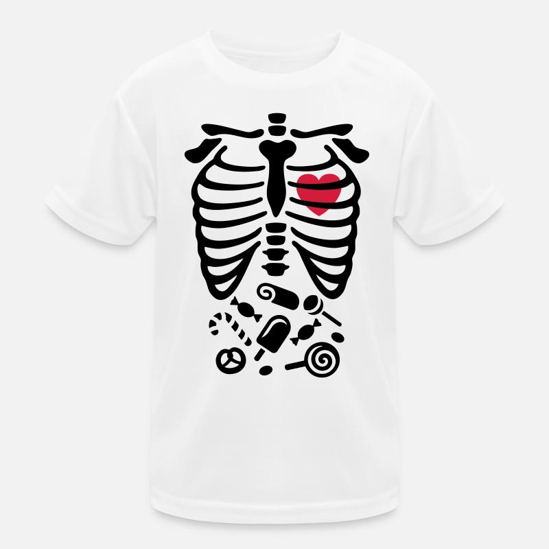 Scary Halloween X-Ray costume candy Kids Functional T-Shirt