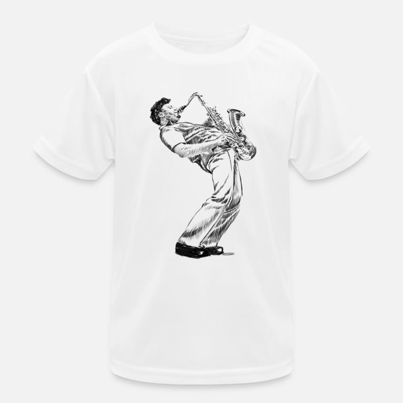 Saksofonist Kinder Funktions-T-Shirt