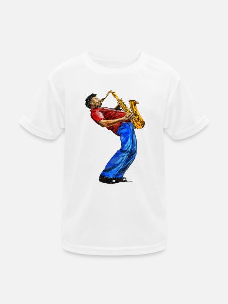 Musiker - Kinder Funktions-T-Shirt - Weiß - Vorne