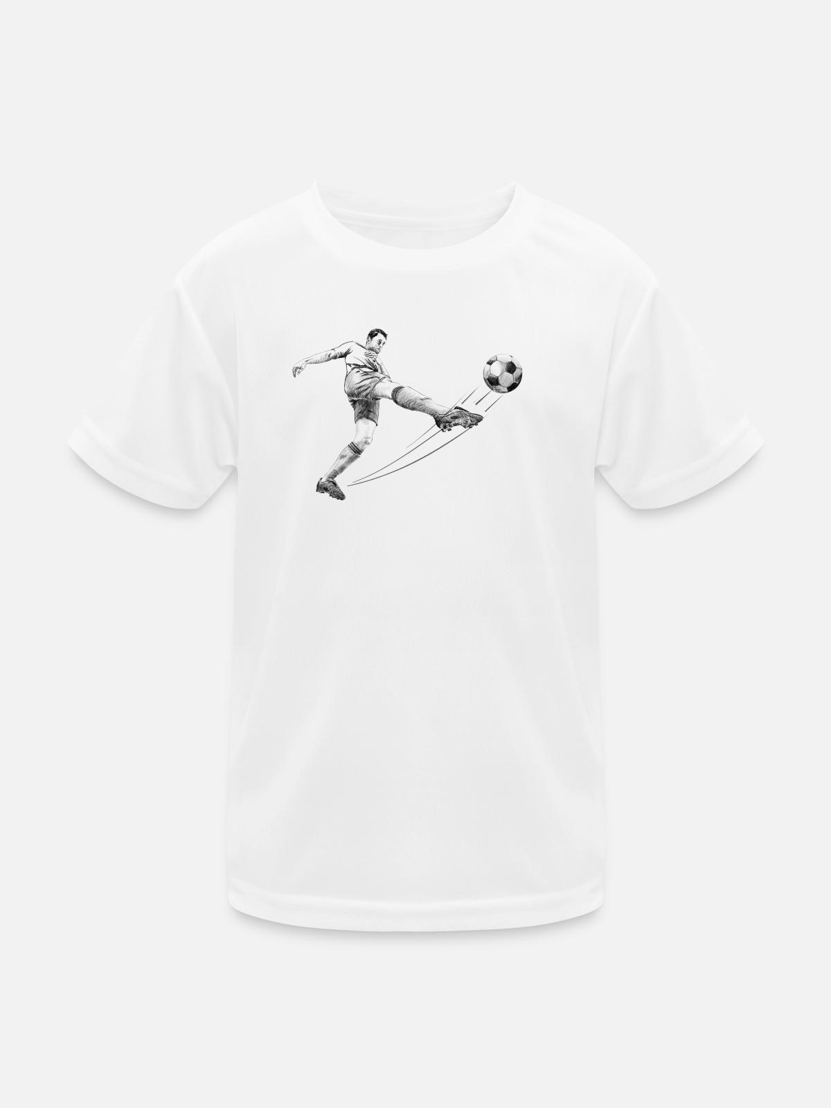 Fußballer - Kinder Funktions-T-Shirt - Weiß - Vorne