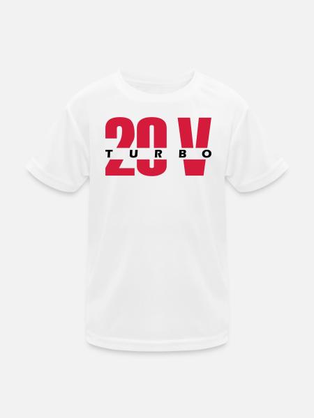 20V Turbo - Kinder Funktions-T-Shirt - Weiß - Vorne