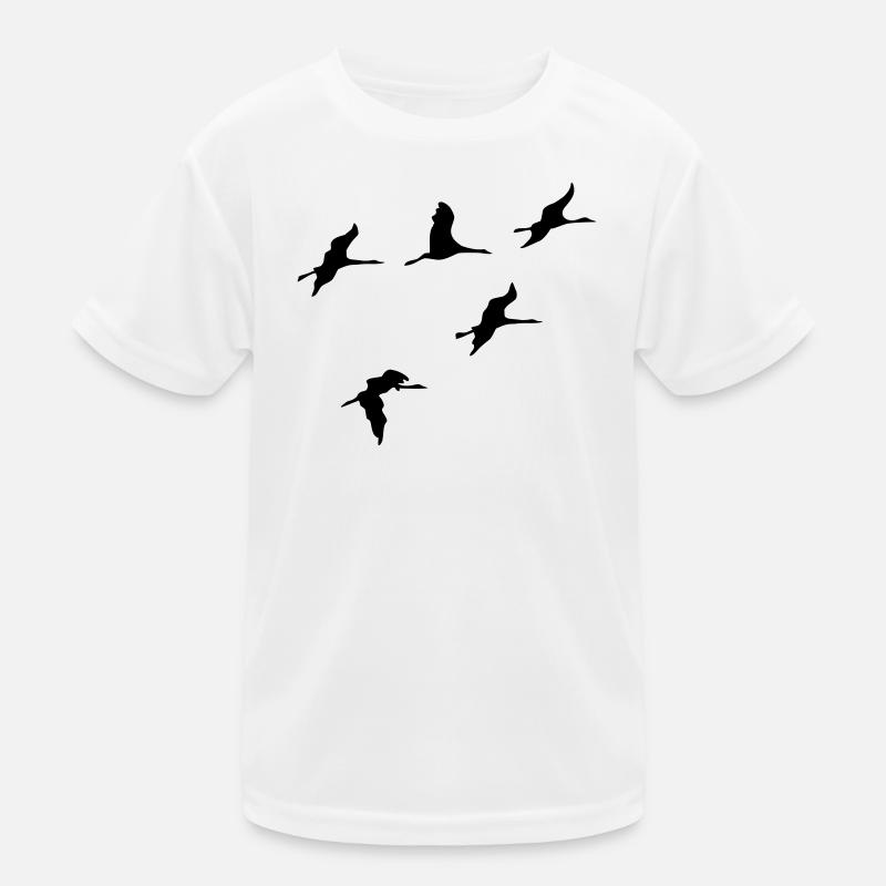kraniche vogel reise Kinder Funktions-T-Shirt