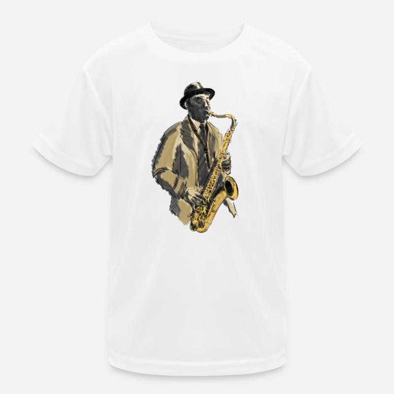 saxophon Kinder Funktions-T-Shirt