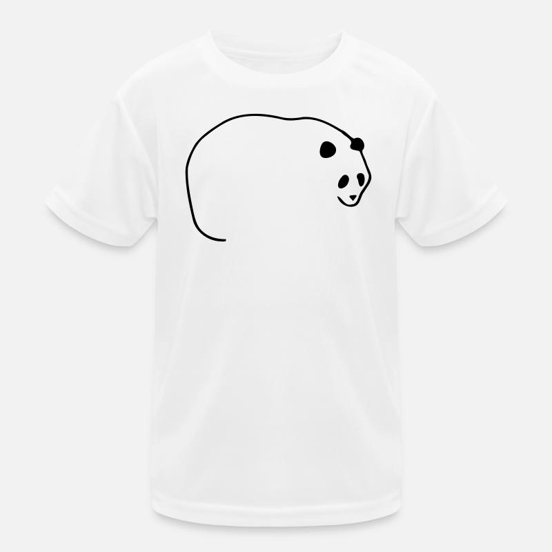 Linien Panda Kinder Funktions-T-Shirt