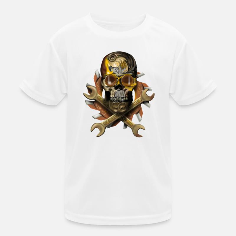 Schädel Kinder Funktions-T-Shirt