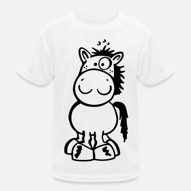Kleines Pferdchen - Kinder Funktions-T-Shirt - Weiß