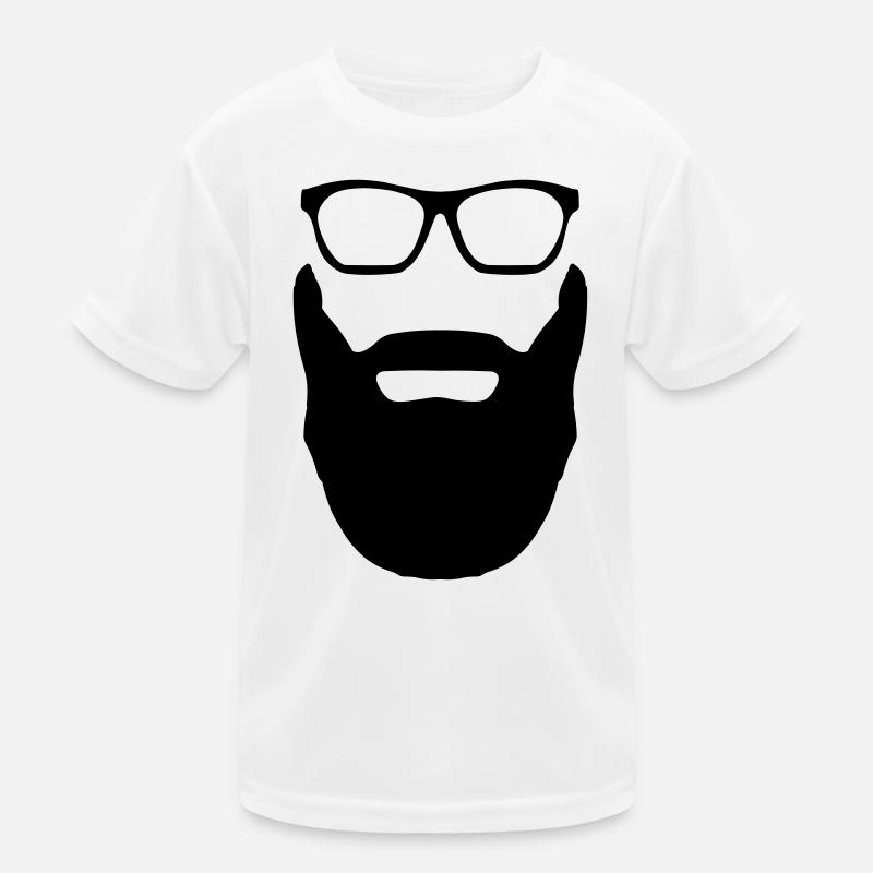 Beard And Glasses Kids Functional T-Shirt