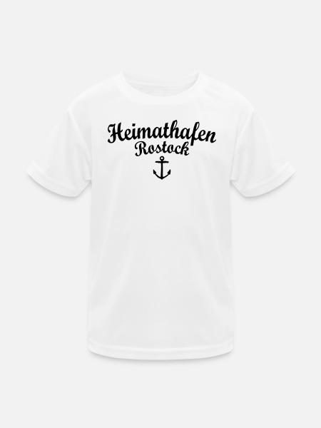 Heimathafen Rostock - Kinder Funktions-T-Shirt - Weiß