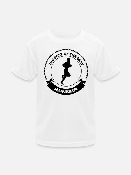 Running / Jogging / Run / Trail / Sport - Kids Functional T-Shirt - white