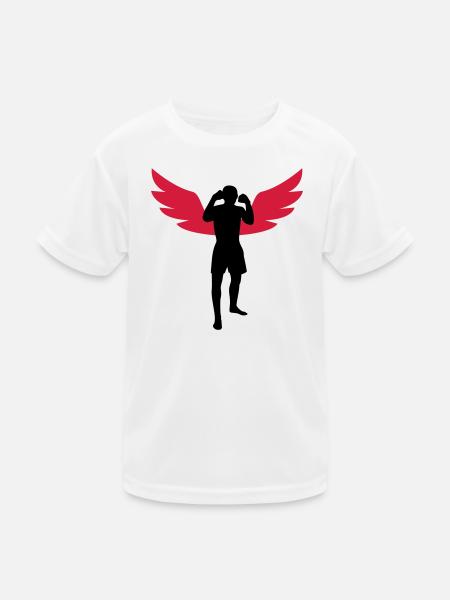 Kickboxing / Kick-Boxeur / Kick Boxing - T-shirt sport Enfant - blanc - Devant