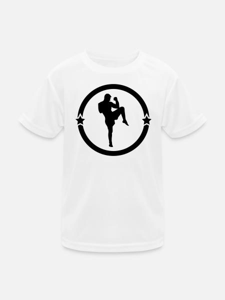Kickboxing / Kick-Boxeur / Kick Boxing / - T-shirt sport Enfant - blanc - Devant