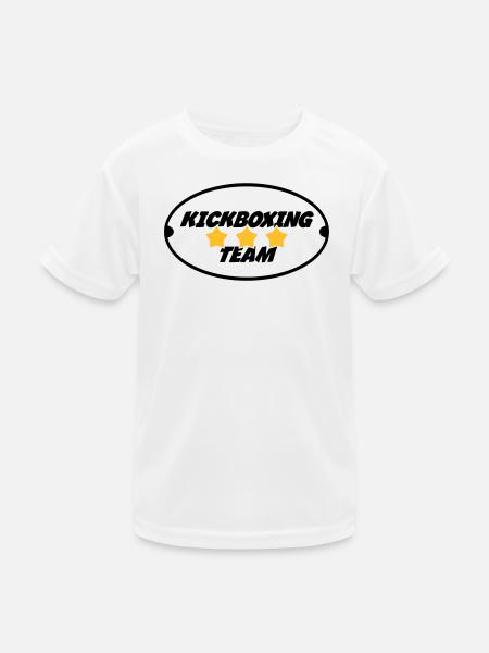 Kickboxing / Kick-Boxeur / Kick Boxing / - T-shirt sport Enfant - blanc - Devant