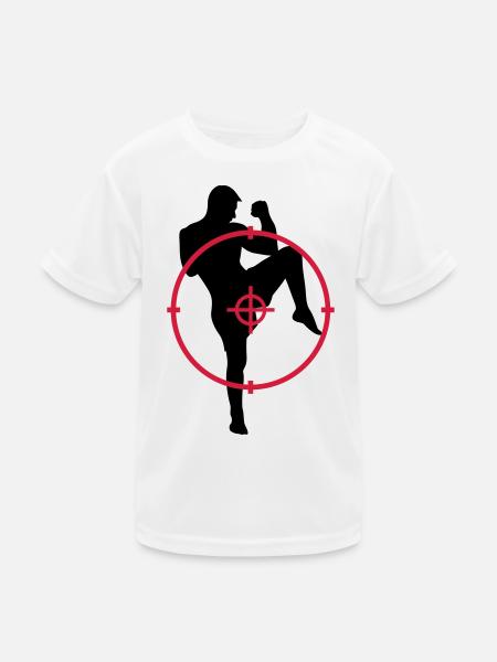 Kickboxing / Kick-Boxeur / Kick Boxing / - T-shirt sport Enfant - blanc - Devant