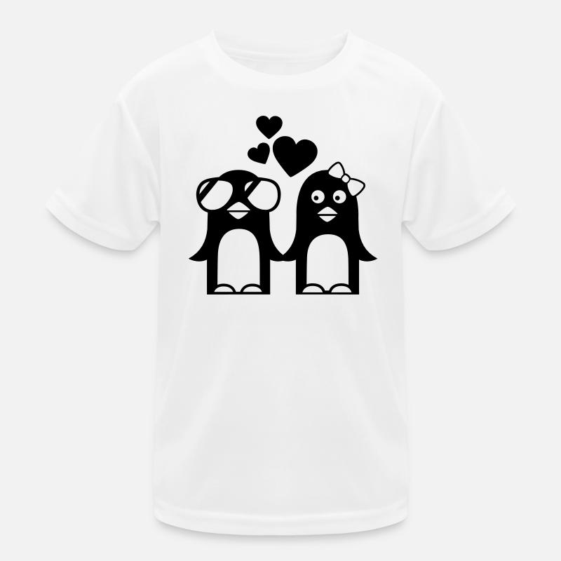 pinguine verliebt valentinstag Kinder Funktions-T-Shirt